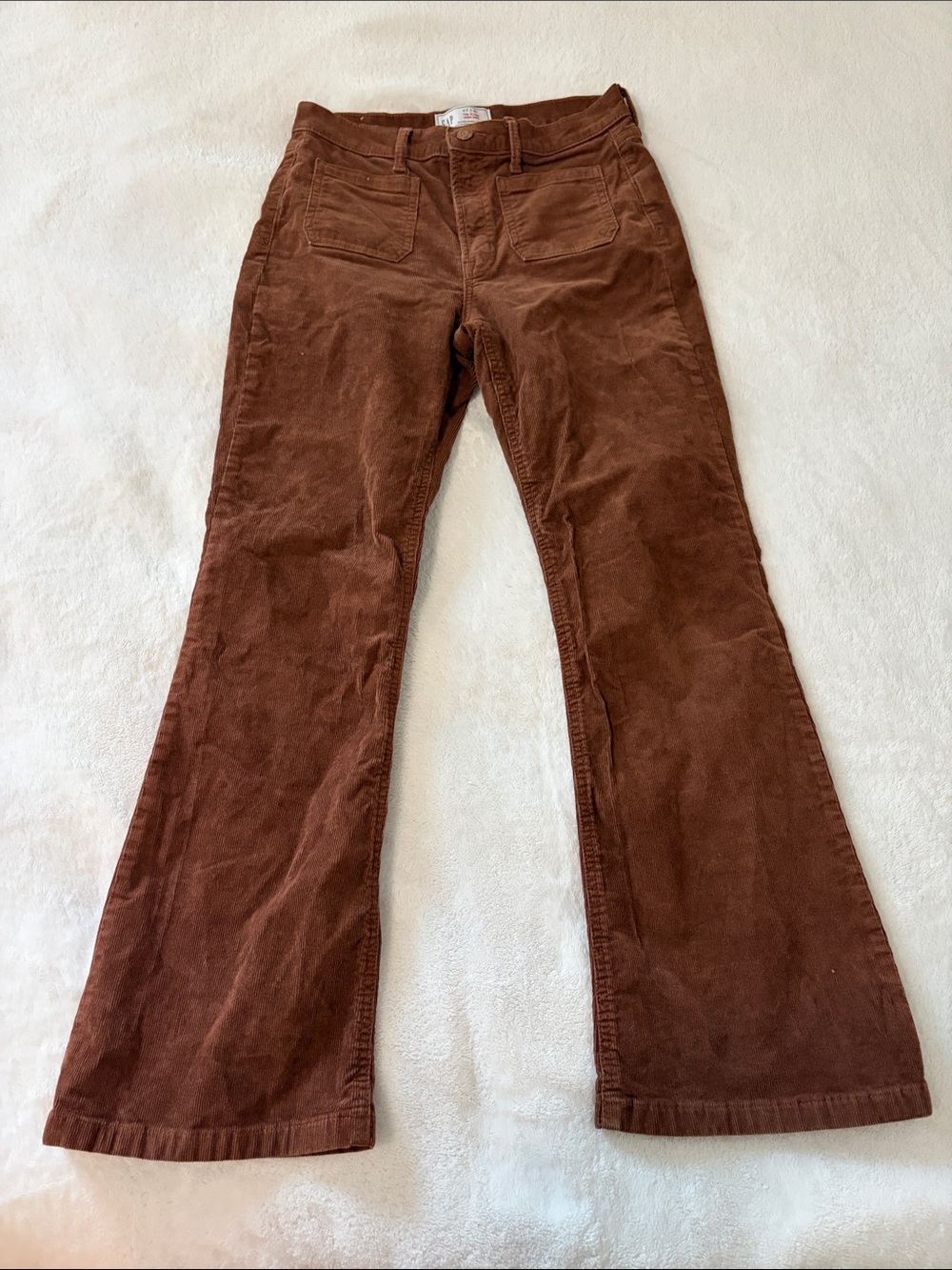 GAP Women's Brown Corduroy Wide-Leg Jeans